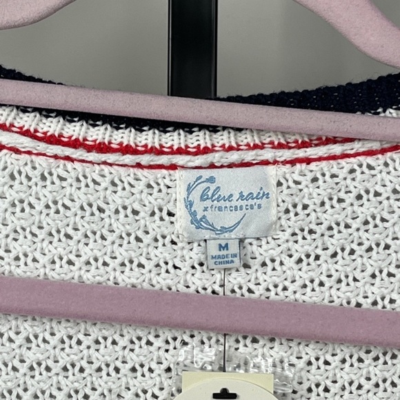 NWT Blue Rain Francesca's Jenn Striped Border Cardigan Knit Matching Set size M - Picture 6 of 9